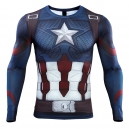 Déguisement Homme tee shirt Captain America manches courtes S à 2XL