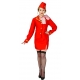 Costume hôtesse de l'air rouge
