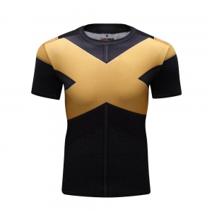 Tee shirt manches courtes X-men noir et jaune