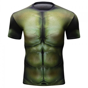 Déguisement Homme tee shirt Hulk manches courtes S à 3XL