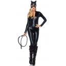 Costume sexy catwoman avec fouet