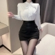 Costume secrétaire sexy avec paire de bas
