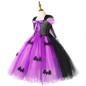 Costume Fille sorcière violette tutu