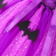 Costume Fille soicère violette tutu + balais + sac + gants