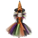 Costume Fille socricère tutu multicolore avec balais
