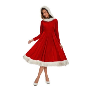 Robe &agrave; capuche m&egrave;re no&euml;l