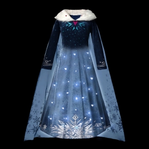 Costume Fille Reine des neiges lumineuse LED 