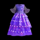 Costume Fille Princesse Raiponce lumineuse LED 
