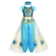 Costume pour fille jasmine Aladdin avec la lampe et bijoux