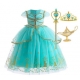 Costume pour fille robe jasmine Aladdin avec la lampe