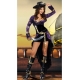 Costume pirate noire et violet