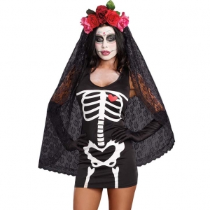 Costume Miss muerte squelette