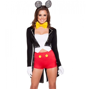 Costume Mickey queue de pie avec gants